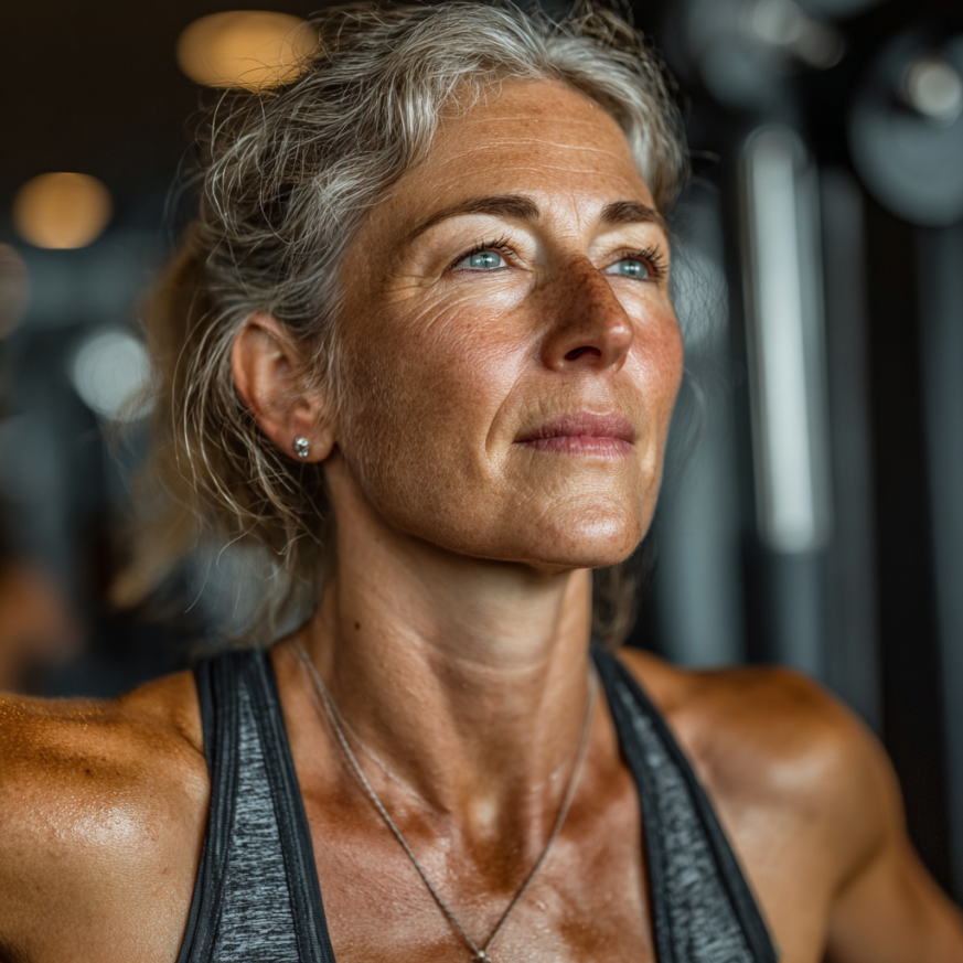 Aktív idős emberek edzés közben